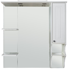 Зеркало RUSH со шкафчиком DEVON 105 Белый, матовый, правый (DEM751105W) - купить в интернет-магазине Sun-buy