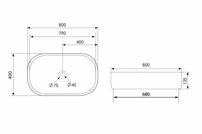 Раковина накладная ABBER Bequem AC2110MW белая матовая - купить в интернет-магазине Sun-buy