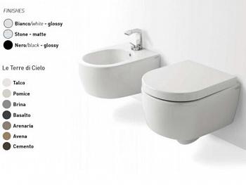 Унитаз, CIELO, Smile Mini, подвесной, шгв 340*480*260, цвет-Basalto SMVSR BA - купить в интернет-магазине Sun-buy