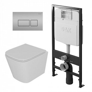 Комплект D&K DS1431603 унитаз DT1436016, инсталляция DI8055119, клавиша смыва DB1439002 - купить в интернет-магазине Sun-buy