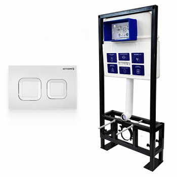 Инсталляция BETTOSERB Sava Free Standing+клавиша смыва SMART белый глянец (SFS40006470) - купить в интернет-магазине Sun-buy