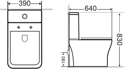 Сливной бачок Aquanet Cube 2-C-1 CL-12288-1 - купить в интернет-магазине Sun-buy