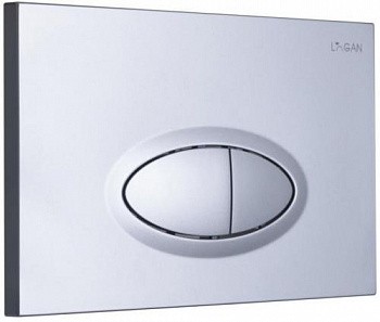 Кнопка смыва Logan Oval двойная Chrome Mattе 00297678 - купить в интернет-магазине Sun-buy