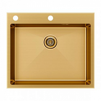 Мойка нерж. сталь KRONER-EDGE 59, PM775951-BG, брашированное золото, 590х510мм, Paulmark - купить в интернет-магазине Sun-buy