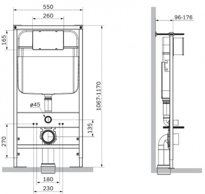 Инсталляция для унитаза Logan Space 00299424 chrome - купить в интернет-магазине Sun-buy