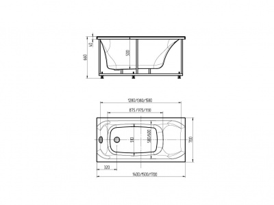 Акриловая ванна Aquatek Альфа 150х70 ALF150-0000038 - купить в интернет-магазине Sun-buy
