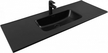 Раковина Aquanet Flat 120 черная матовая 00329258 - купить в интернет-магазине Sun-buy