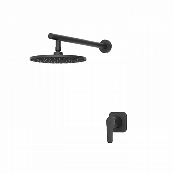 Душевая система IDDIS Optima Home с тропическим душем, матовый черный (OPHBL01i66) - купить в интернет-магазине Sun-buy