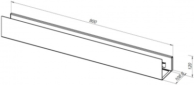 Полка Aquanet Магнум 90x12 черная матовая, с крючками 00302222 - купить в интернет-магазине Sun-buy