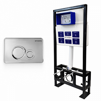 Инсталляция BETTOSERB Sava Free Standing+клавиша смыва TWIN хром глянец (SFS40006464) - купить в интернет-магазине Sun-buy