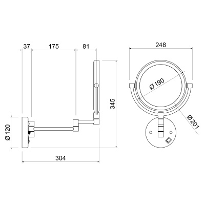 Зеркало с подсветкой Timo Saona 13376/03 черный - купить в интернет-магазине Sun-buy