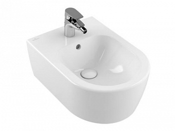 Биде, Villeroy&Boch, Avento, подвесной, шгв 370*530*215, CeramicPlus, цвет-альпийский белый 540500R1 - купить в интернет-магазине Sun-buy