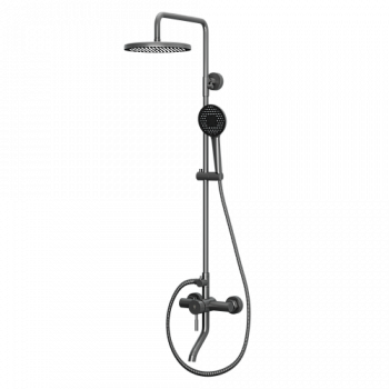 Душевая система с изливом RUSH Melos графит (SUS1101-40Grey) - купить в интернет-магазине Sun-buy