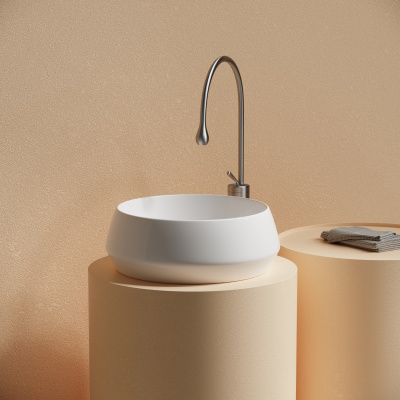 Раковина CERAMICANOVA Maya накладная круглая 400x400x140 белый CN12004 - купить в интернет-магазине Sun-buy