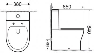 Сливной бачок Aquanet Roll-C-1 CL-12249B-1 - купить в интернет-магазине Sun-buy