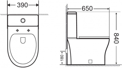 Сливной бачок Aquanet Roll 2-C-1 CL-12289-1 - купить в интернет-магазине Sun-buy