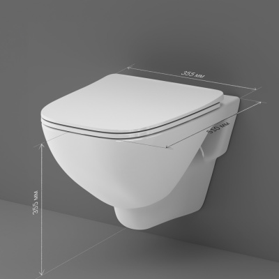 C851701SC X-Joy подвесной унитаз FlashClean с сиденьем микролифт - купить в интернет-магазине Sun-buy