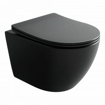 Подвесной унитаз CERAMICANOVA Uno смыв Торнадо 490x360x360 черный матовый CN11001TMB - купить в интернет-магазине Sun-buy
