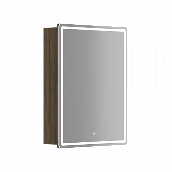 Зеркальный шкаф для ванной комнаты SANCOS Mirror 590x150х740 мм, с LED подсветкой, цвет дуб чарльстон, арт. MI60ECH - купить в интернет-магазине Sun-buy