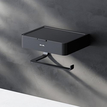 A50A341522 Inspire V2.0, Держатель для туалетной бумаги с коробкой, черный, шт - купить в интернет-магазине Sun-buy