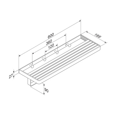 DA7737700 Jupiter Полка для полотенец - купить в интернет-магазине Sun-buy