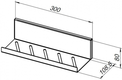 Полка Aquanet Магнум 30x8 черная матовая, открытая 00302224 - купить в интернет-магазине Sun-buy
