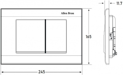 Клавиша смыва Allen Brau Liberty 9.20002.00 хром - купить в интернет-магазине Sun-buy