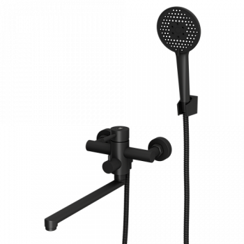 Смеситель для ванны с длинным поворотным изливом RUSH Melos (SUS1101-51Black) - купить в интернет-магазине Sun-buy