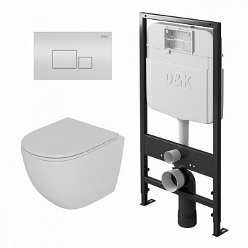 Комплект DK DS1391602 унитаз DT1396016, инсталляция DI8055119, клавиша смыва DB1519016 - купить в интернет-магазине Sun-buy