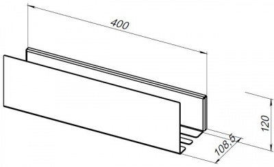 Полка Aquanet Магнум 40x12 черная матовая 00274188 - купить в интернет-магазине Sun-buy