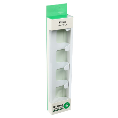 Планка 5 крючков Fixsen PRACTICA, белый (FX-805W-5) - купить в интернет-магазине Sun-buy