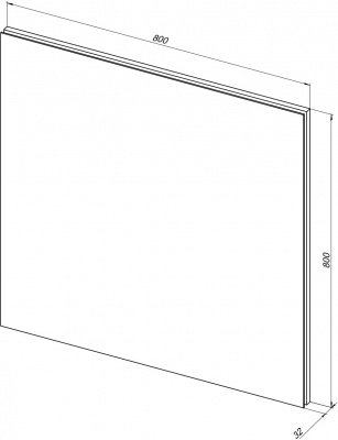 Зеркало Aquanet Гласс 80 белый LED 00274016 - купить в интернет-магазине Sun-buy