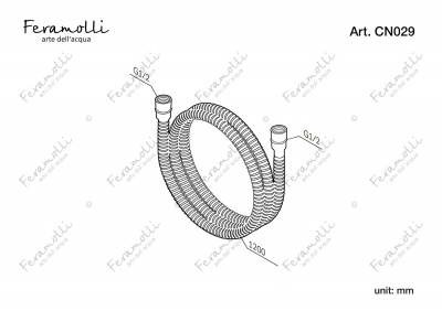 Шланг для душа Feramolli CN029 (1200мм.), никель - купить в интернет-магазине Sun-buy