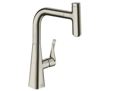 Смеситель для кухни, Hansgrohe, Metris Select M71, цвет-сталь 14857800 - купить в интернет-магазине Sun-buy