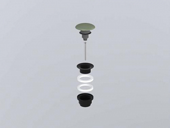 Донный клапан, CIELO, универсальный, 1 1/4", цвет-черный матовый/Agave PIL01NM AG - купить в интернет-магазине Sun-buy