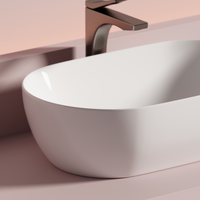 Раковина CERAMICANOVA Twist накладная овальной формы 500x300x140 белый CN12001 - купить в интернет-магазине Sun-buy