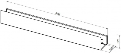 Полка Aquanet Магнум 90x12 белая матовая, с крючками 00302234 - купить в интернет-магазине Sun-buy