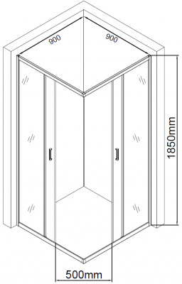 Душевой уголок Aquanet SE-900S 90x90, прозрачное стекло 00270063 - купить в интернет-магазине Sun-buy