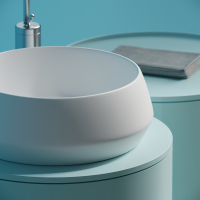 Раковина CERAMICANOVA Maya накладная круглая 400x400x140 белый матовый CN12004MW - купить в интернет-магазине Sun-buy