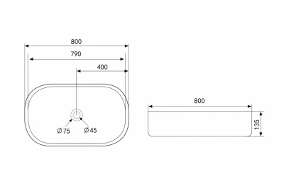 Раковина накладная ABBER Bequem AC2110 белая - купить в интернет-магазине Sun-buy