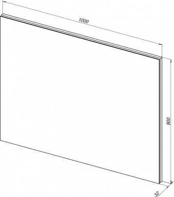 Зеркало Aquanet Гласс 100 белый LED 00274134 - купить в интернет-магазине Sun-buy
