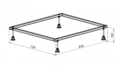 Каркас для поддона Allen Brau 90x80 8.00001.1 - купить в интернет-магазине Sun-buy
