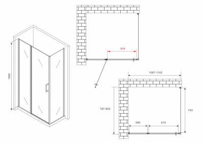 Душевой уголок ABBER Sonnenstrand AG04110BS-S80B - купить в интернет-магазине Sun-buy
