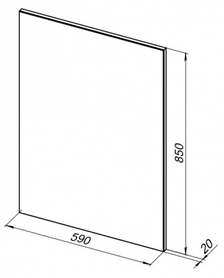 Зеркало Aquanet Lino 60 белый матовый 00253905 - купить в интернет-магазине Sun-buy