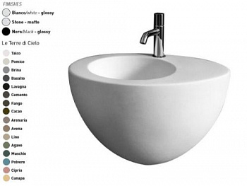 Раковина, CIELO, Le Giare, шгв 560*450*350, отверстия для смесителя-1, цвет-Gloss White LGLS56 - купить в интернет-магазине Sun-buy