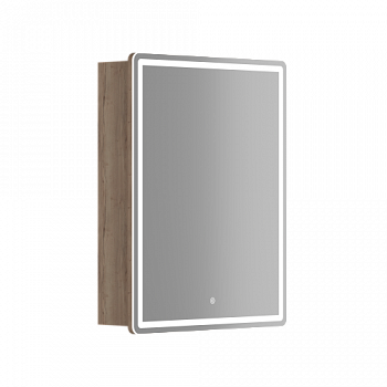 Зеркальный шкаф для ванной комнаты SANCOS Mirror 590x150х740 мм, с LED подсветкой, цвет дуб галифакс натуральный , арт. MI60EG - купить в интернет-магазине Sun-buy
