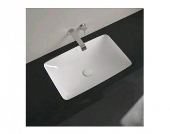 Раковина, Villeroy&Boch, Loop&Friends, шгв 615*380*185, отверстия для смесителя-отсутствуют, CeramicPlus, цвет-альпийский белый (белый Alpin) 4A5800R1 - купить в интернет-магазине Sun-buy
