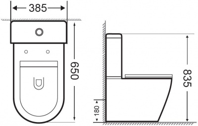 Сливной бачок Aquanet Cetus-C2 BL-102N-TPT CETUS-C2 - купить в интернет-магазине Sun-buy