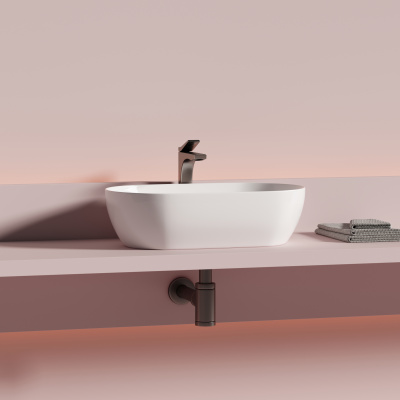 Раковина CERAMICANOVA Twist накладная овальной формы 500x300x140 белый CN12001 - купить в интернет-магазине Sun-buy
