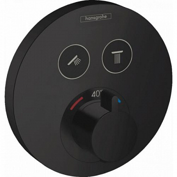 Смеситель для душа, Hansgrohe, ShowerSelect S, цвет-черный матовый 15743670 - купить в интернет-магазине Sun-buy